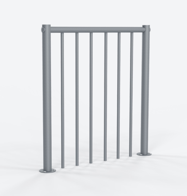 Garde-corps d’étage métal pour escaliers spirales Grey, RAL 9006