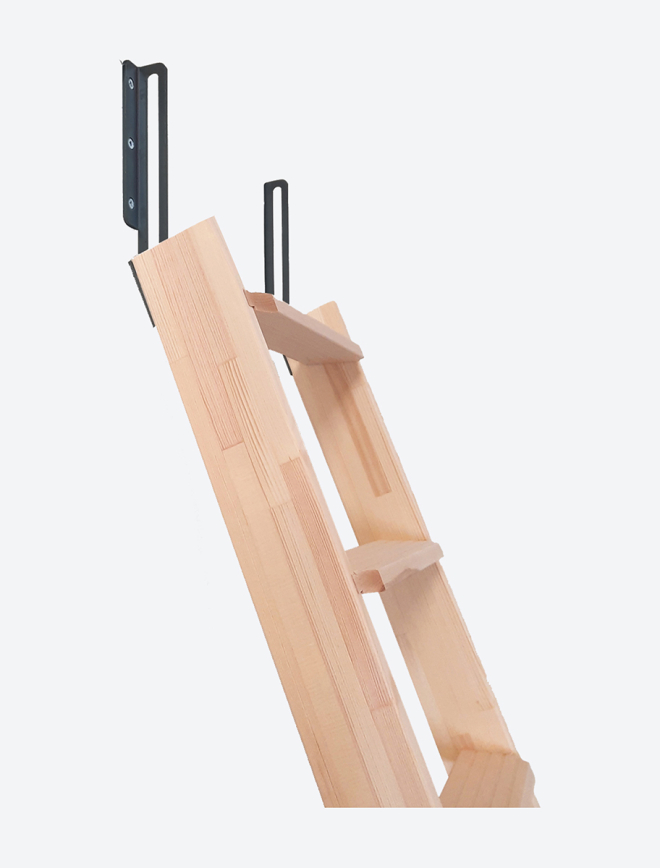 Ladder slide bracket kit Black, RAL 9005