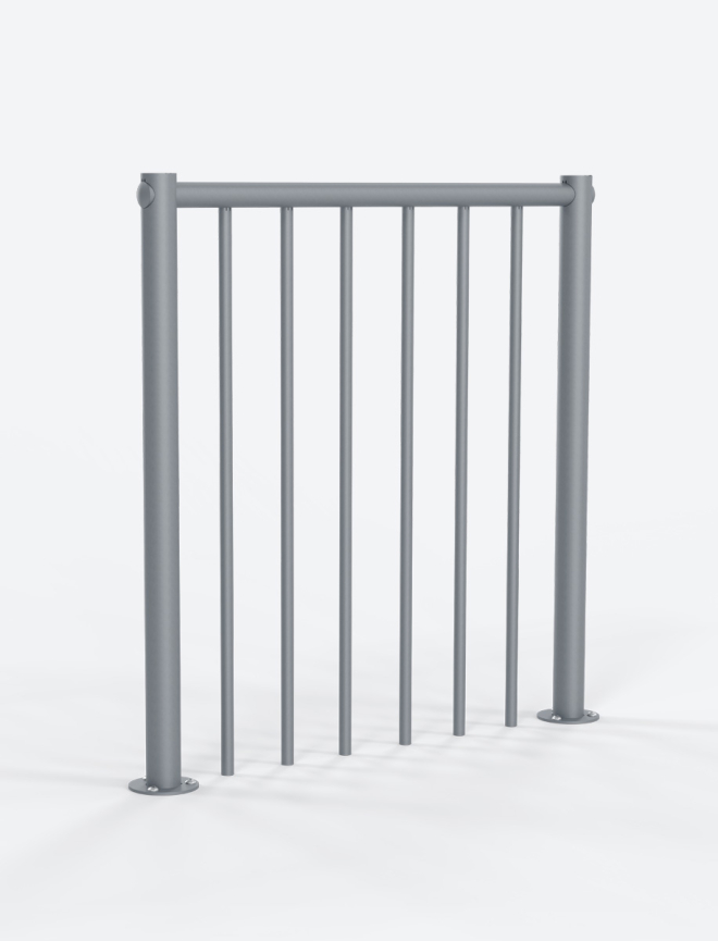 Garde-corps d’étage métal pour escaliers spirales Grey, RAL 9006