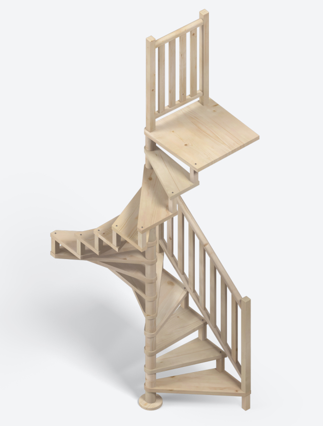 Escalier spirale SQUARE WOOD 