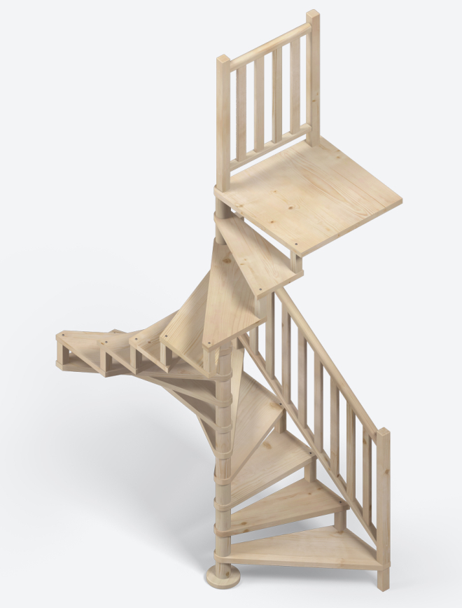 Escalier spirale SQUARE WOOD 