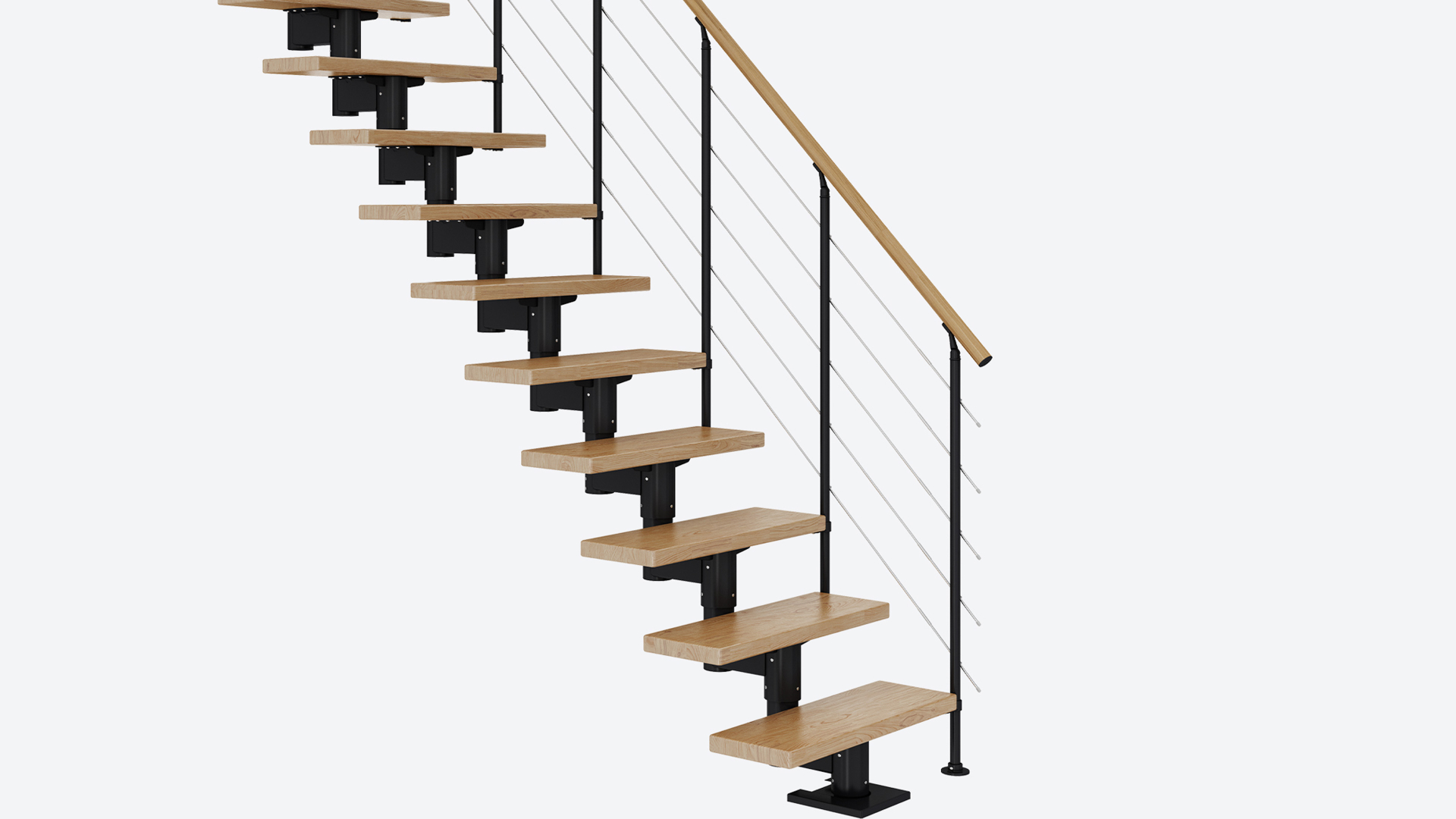 Extra staircase railing STYLE 6 White RAL 9016