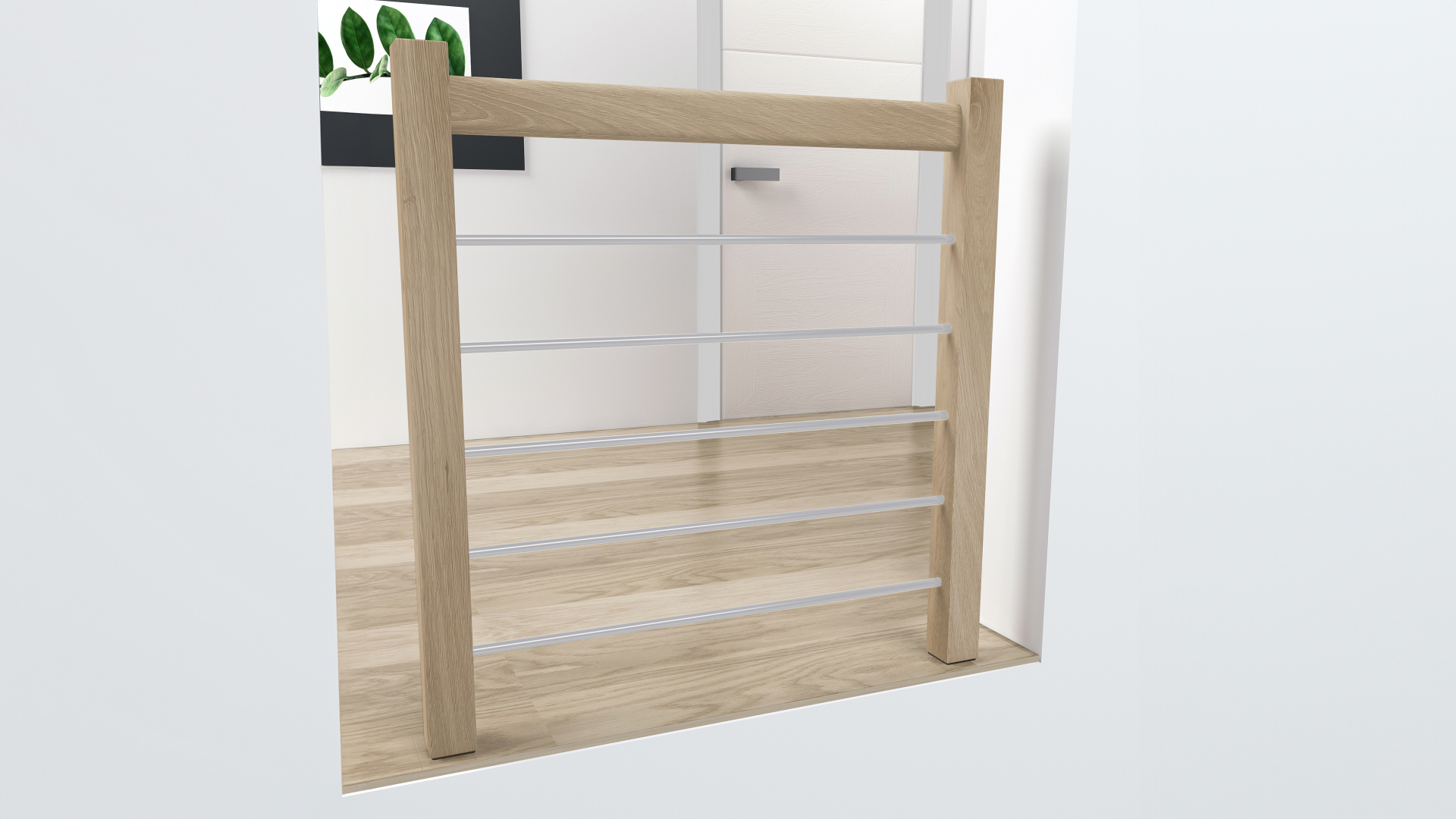 Landing banister HELSINKI white 