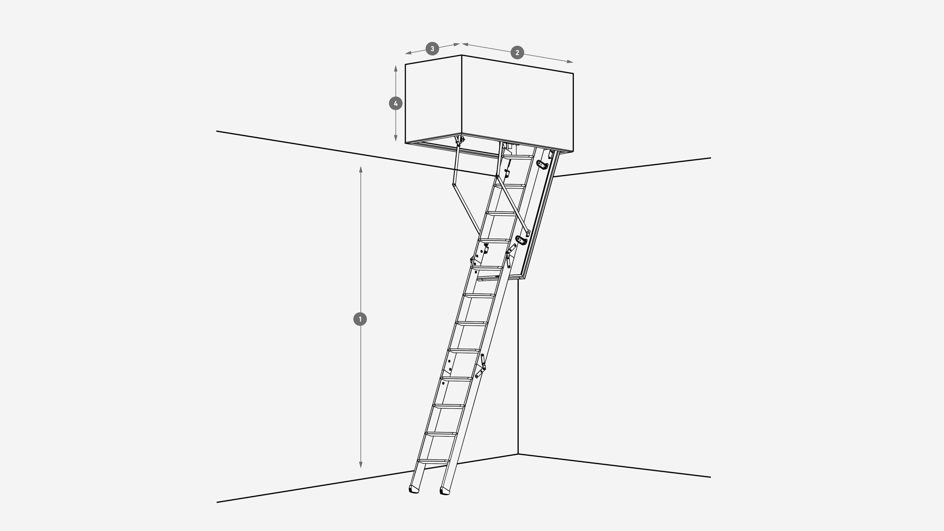 Escalier escamotable clickFIX® 76G - Sur mesure