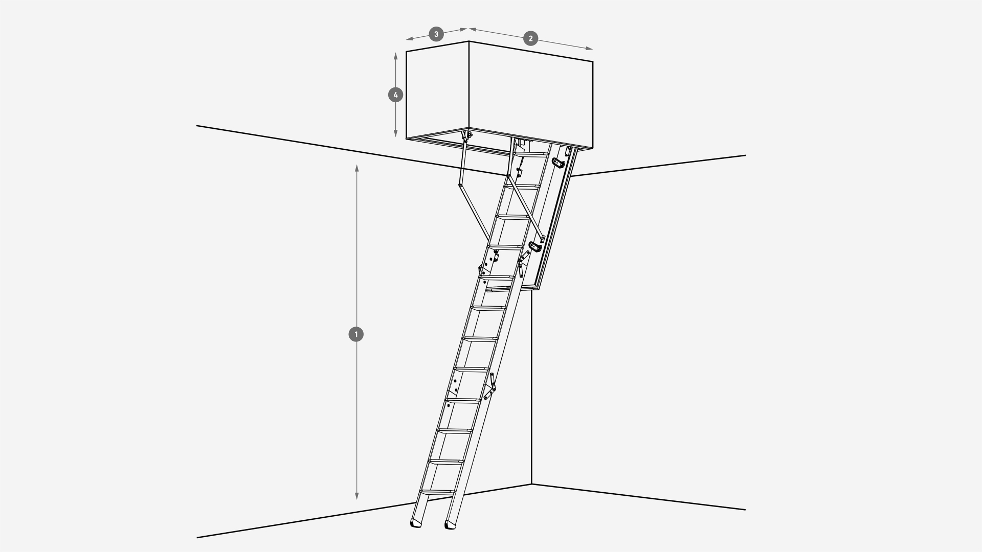 Escalier escamotable REI 60 - Sur mesure 