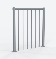 Garde-corps d’étage métal pour escaliers spirales Grey, RAL 9006