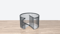 Garde-corps d’étage spirale CLASSIC-ROUND Anthracite, RAL 7016