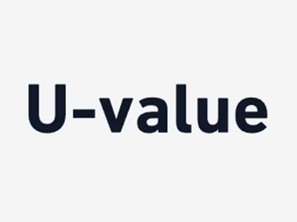 Texte "U-value" en gras, mettant en avant les informations sur l’efficacité énergétique et l’isolation thermique.